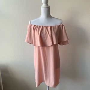 BRAND NEW w/ TAGS Topshop Baby Pink Bardot Dress